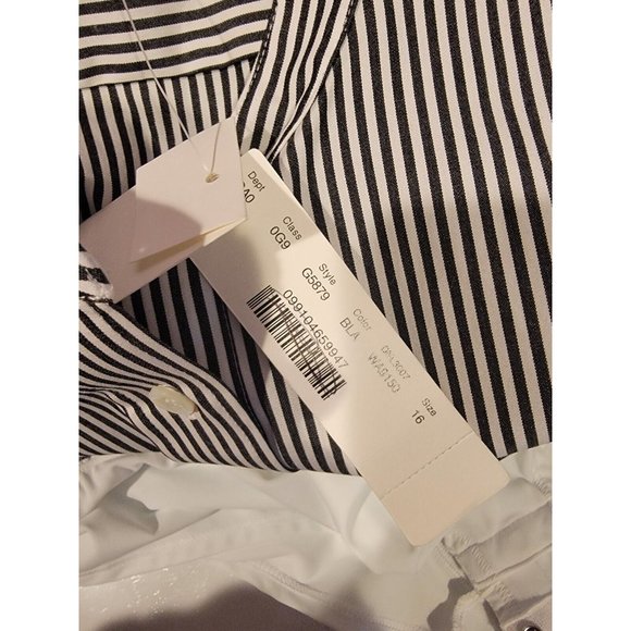 J. Crew Size 16 Women's Bodysuit Striped Stretch Tailored Perfect Top NWT - Picture 5 of 7